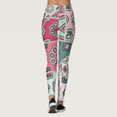 Indian Arabic Patchwork Quilt Vintag Leggings (Rückseite)