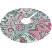 Indian Arabic Patchwork Quilt Vintag Polyester Weihnachtsbaumdecke (Schrägansicht)