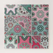 Indian Arabic Patchwork Quilt Vintag Puzzle (Horizontal)