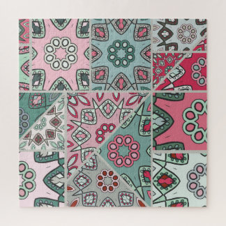 Indian Arabic Patchwork Quilt Vintag Puzzle