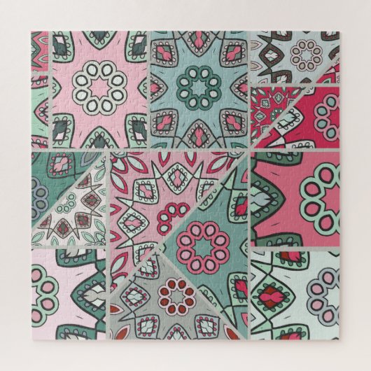 Indian Arabic Patchwork Quilt Vintag Puzzle (Vertikal)