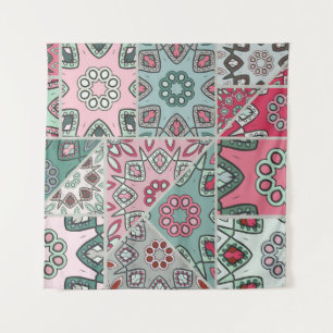 Indian Arabic Patchwork Quilt Vintag Wandteppich