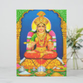 Indian Art Lakshmi Goddess Hindu Religion Karte (Stehend Vorderseite)