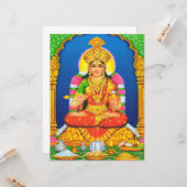 Indian Art Lakshmi Goddess Hindu Religion Karte (Vorderseite/Rückseite Beispiel)