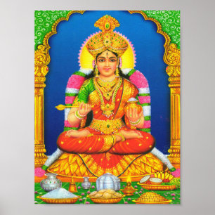 Indian Art Lakshmi Goddess Hindu Religion Poster