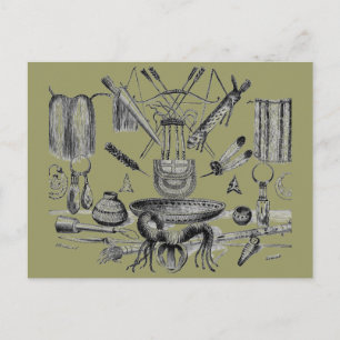 Indian Artifakts Postcard Postkarte