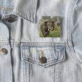 Indian Asian Elephant Gruß Button (Beispiel)