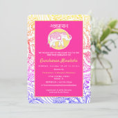 Indian Baby First Rice Annaprashana Zeremonie Einladung (Stehend Vorderseite)