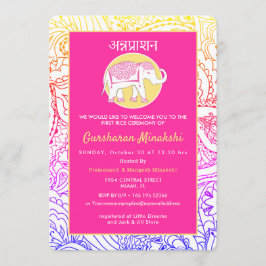 Indian Baby First Rice Annaprashana Zeremonie Einladung