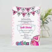 Indian Baby Shower Godh Bharai Hindu Pink Einladung (Stehend Vorderseite)