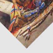 "Indian Beauty Parlor" von Charles M Russell Seidenpapier (Ausschnitt)