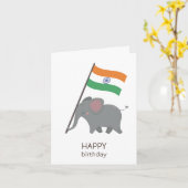 Indian Birthday Card Karte (Gelbe Blume)
