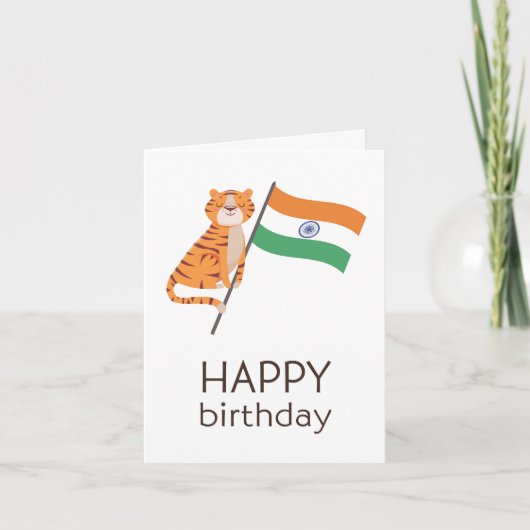 Indian Birthday Card Karte (Vorderseite)