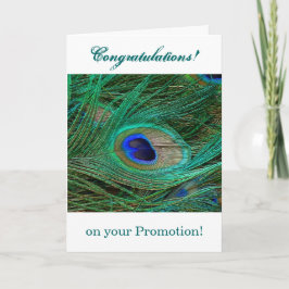 Indian Blue Peacock Feather Karte