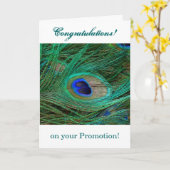 Indian Blue Peacock Feather Karte (Gelbe Blume)