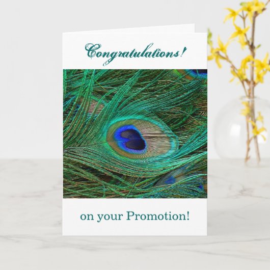 Indian Blue Peacock Feather Karte (Gelbe Blume)