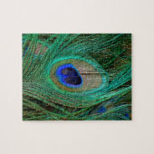 Indian Blue Peacock Feather Puzzle (Horizontal)