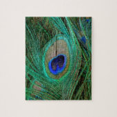 Indian Blue Peacock Feather Puzzle (Vertikal)