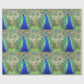 Indian Blue Peacock Geschenkpapier (Flach)