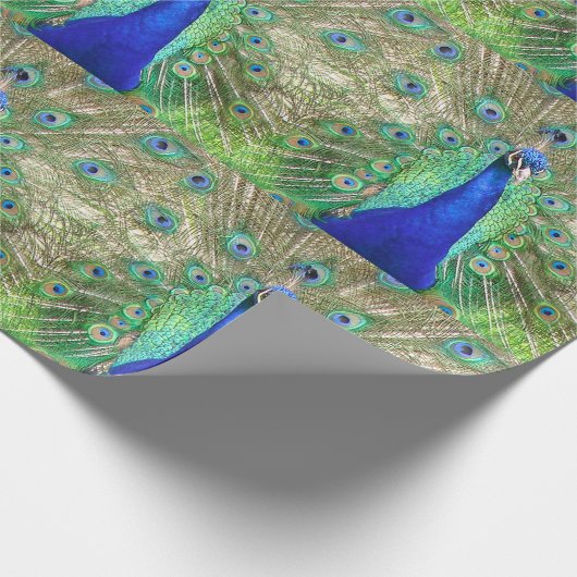 Indian Blue Peacock Geschenkpapier (Ecke)