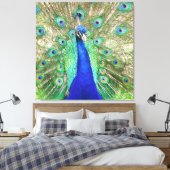 Indian Blue Peacock Leinwanddruck (Insitu (Schlafzimmer))