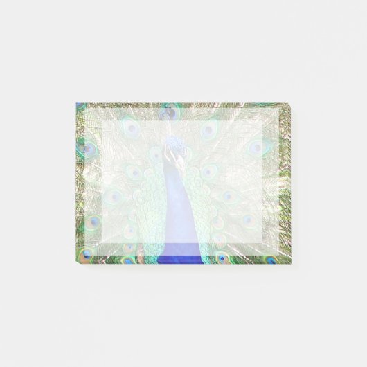 Indian Blue Peacock Post-it Klebezettel (Vorderseite)