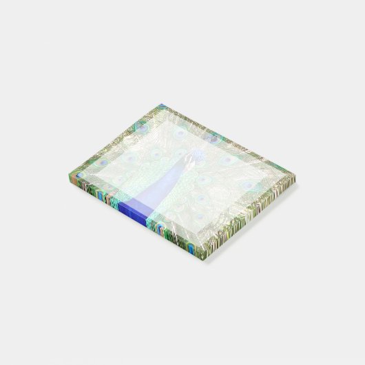 Indian Blue Peacock Post-it Klebezettel (angewinkelt)