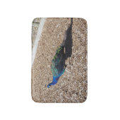 Indian Blue Peafowl bathmat Badematte (Vorderseite Vertikal)