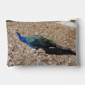 Indian Blue Peafowl zipper bag Zubehörtasche (Rückseite)