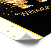 Indian Bride Groom Elephant Wedding Welcome Sign Poster (Ecke)