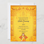 Indian Bride Haldi Zeremonie Hindu Couple Royal Einladung (Vorderseite)