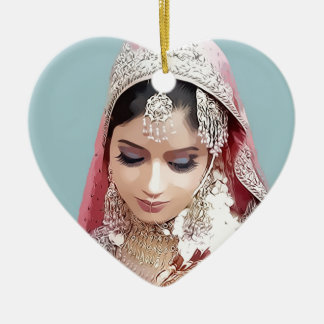 Indian bride keramikornament