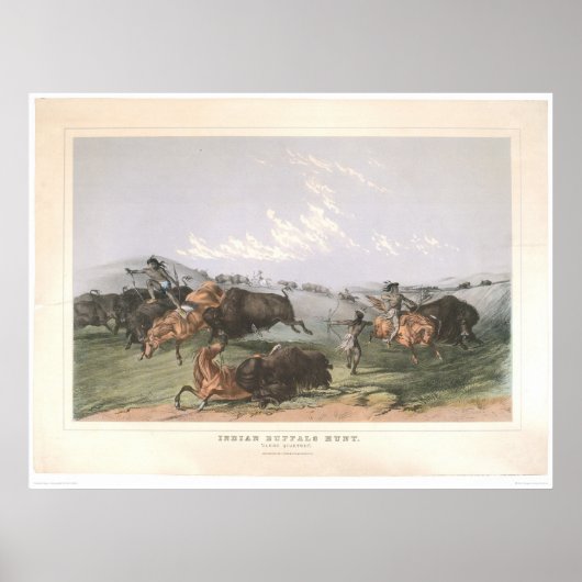 Indian Buffalo Hunt: "Nah Quarters" (0743A) Poster (Vorne)