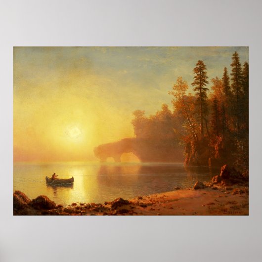 Indian Canoe Albert Bierstadt Poster (Vorne)
