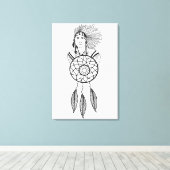 Indian Chief dream Catcher Native American Art  Leinwanddruck (Insitu (Holzboden))
