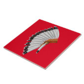 Indian Chief Feather Hat Design Fliese (Seite)