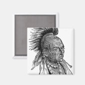 Indian Chief Magnet (Vorderseite/Rückseite)