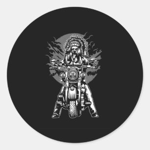 Indian Chief Motorrad Runder Aufkleber