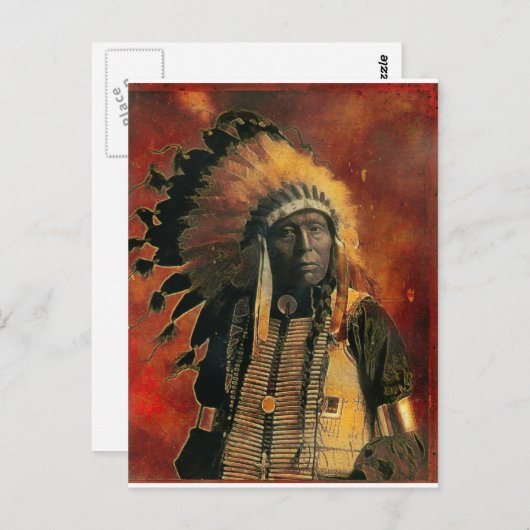 Indian_Chief Postkarte (Vorne/Hinten)