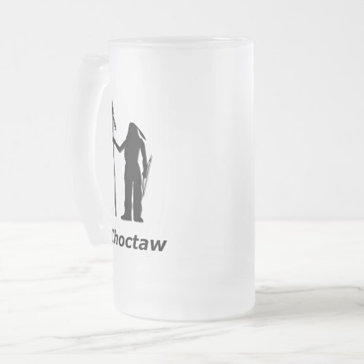 Indian Choctaw Mattglas Bierglas (Vorderseite Links)
