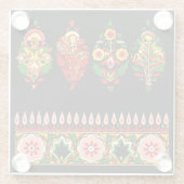 Indian Cotton Fabric Glasuntersetzer (Rückseite)