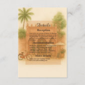 Indian Courtyard Hochzeit in Urlaubsort Escape Begleitkarte (Vorderseite)