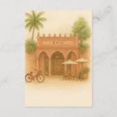 Indian Courtyard Hochzeit in Urlaubsort Escape Begleitkarte (Rückseite)