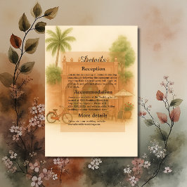 Indian Courtyard Hochzeit in Urlaubsort Escape Begleitkarte