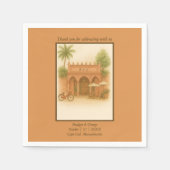 Indian Courtyard Hochzeit in Urlaubsort Escape Serviette (Vorderseite)