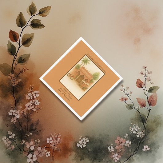 Indian Courtyard Hochzeit in Urlaubsort Escape Serviette