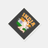 Indian Cricket Player Serviette (Ecke)