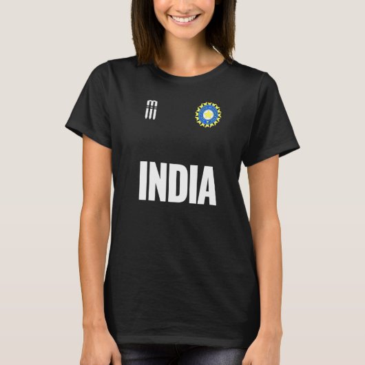 Indian Cricket Supporter Jersey India Cricket Fan T-Shirt (Vorderseite)
