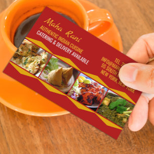 Indian Cuisine Business Card Visitenkarte