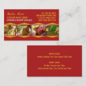 Indian Cuisine Business Card Visitenkarte (Vorne/Hinten)